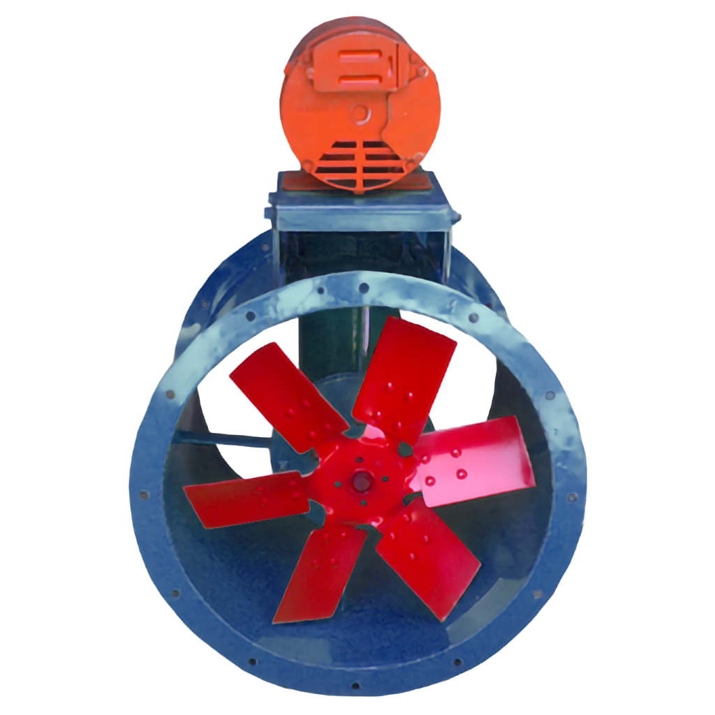 Extractor De Aire Tubo Axial Con Transmisión A Poleas Y Bandas